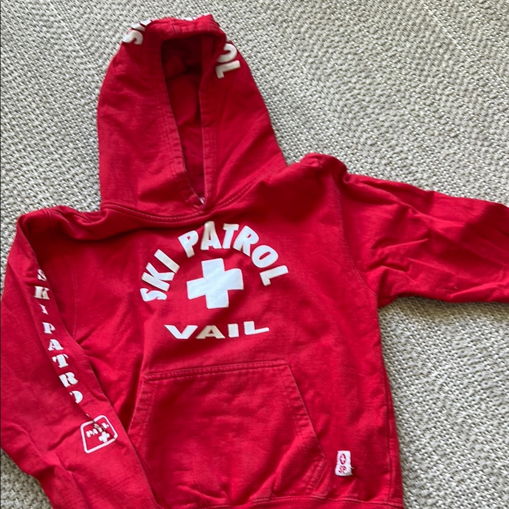 Ski Patrol Vail Kids Red Hoodie